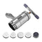 Manual Press Pasta Machine Stainless Steel Hand Wringing Noodles Making Machine with 5 Noodle Mould