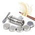 Manual Press Pasta Machine Stainless Steel Hand Wringing Noodles Making Machine with 5 Noodle Mould