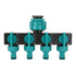 4 Way Water Splitter Garden Irrigation Watering Adapter Hose Connector for Garden Watering Lawn Maintenance European Faucet