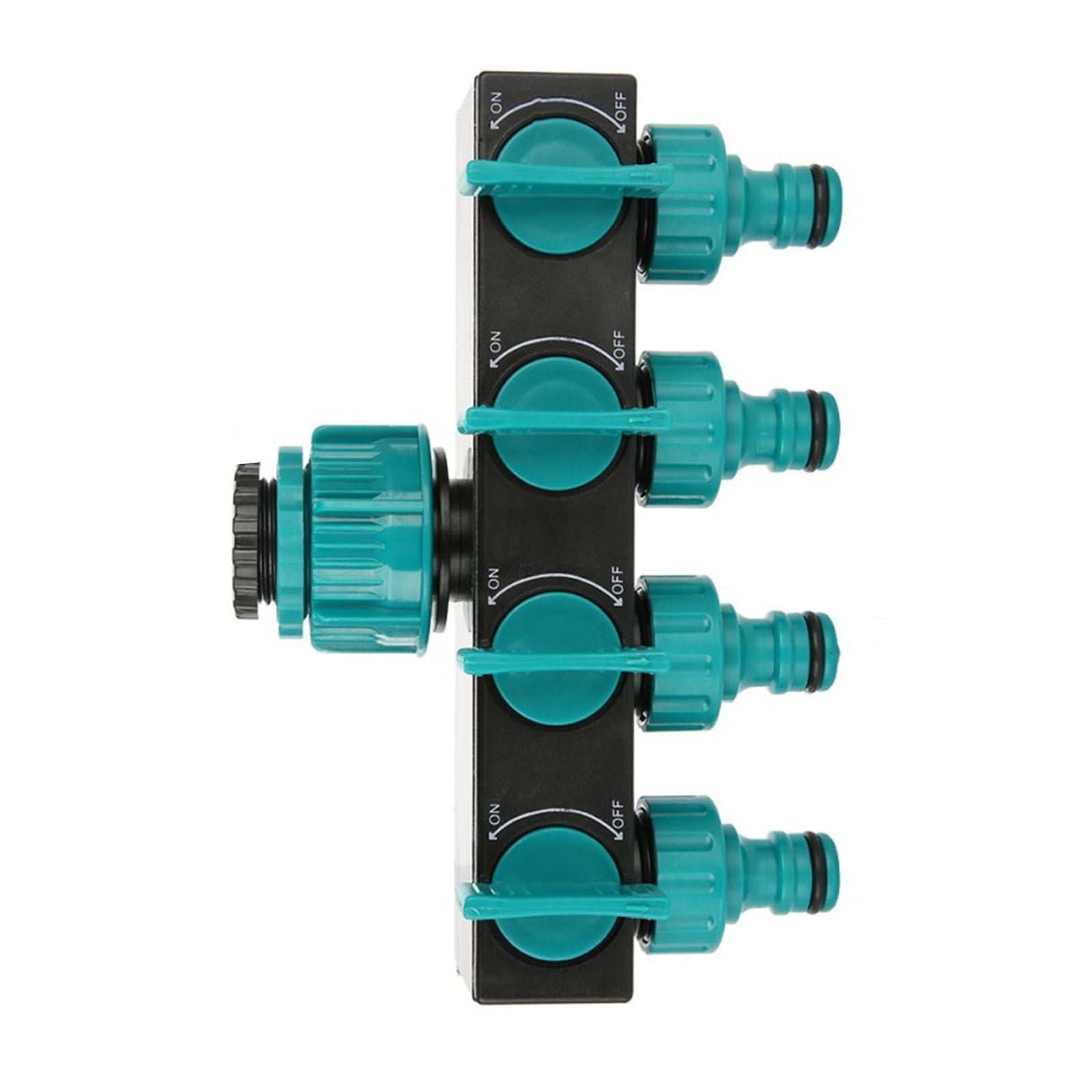 4 Way Water Splitter Garden Irrigation Watering Adapter Hose Connector for Garden Watering Lawn Maintenance European Faucet