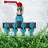4 Way Water Splitter Garden Irrigation Watering Adapter Hose Connector for Garden Watering Lawn Maintenance European Faucet