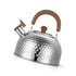 Water Kettle Stainless Steel Whistle Water Kettle Large Capacity Flat Bottomed for Gas Induction Cooker Boil Water 2L Hammer