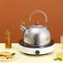 Water Kettle Stainless Steel Whistle Water Kettle Large Capacity Flat Bottomed for Gas Induction Cooker Boil Water 2L Hammer