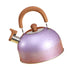 Water Kettle Stainless Steel Whistle Water Kettle Large Capacity Flat Bottomed for Gas Induction Cooker Boil Water 2L Purple