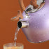 Water Kettle Stainless Steel Whistle Water Kettle Large Capacity Flat Bottomed for Gas Induction Cooker Boil Water 2L Purple