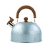 Water Kettle Stainless Steel Whistle Water Kettle Large Capacity Flat Bottomed for Gas Induction Cooker Boil Water 2L Blue