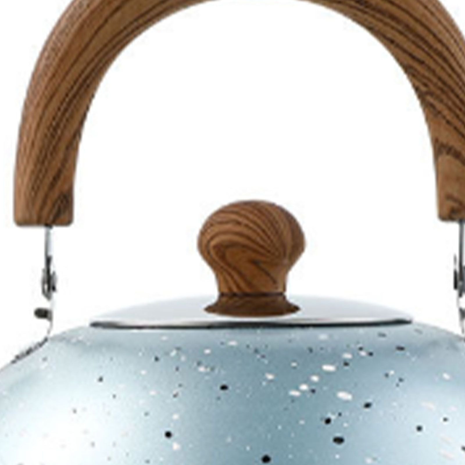 Water Kettle Stainless Steel Whistle Water Kettle Large Capacity Flat Bottomed for Gas Induction Cooker Boil Water 2L Blue