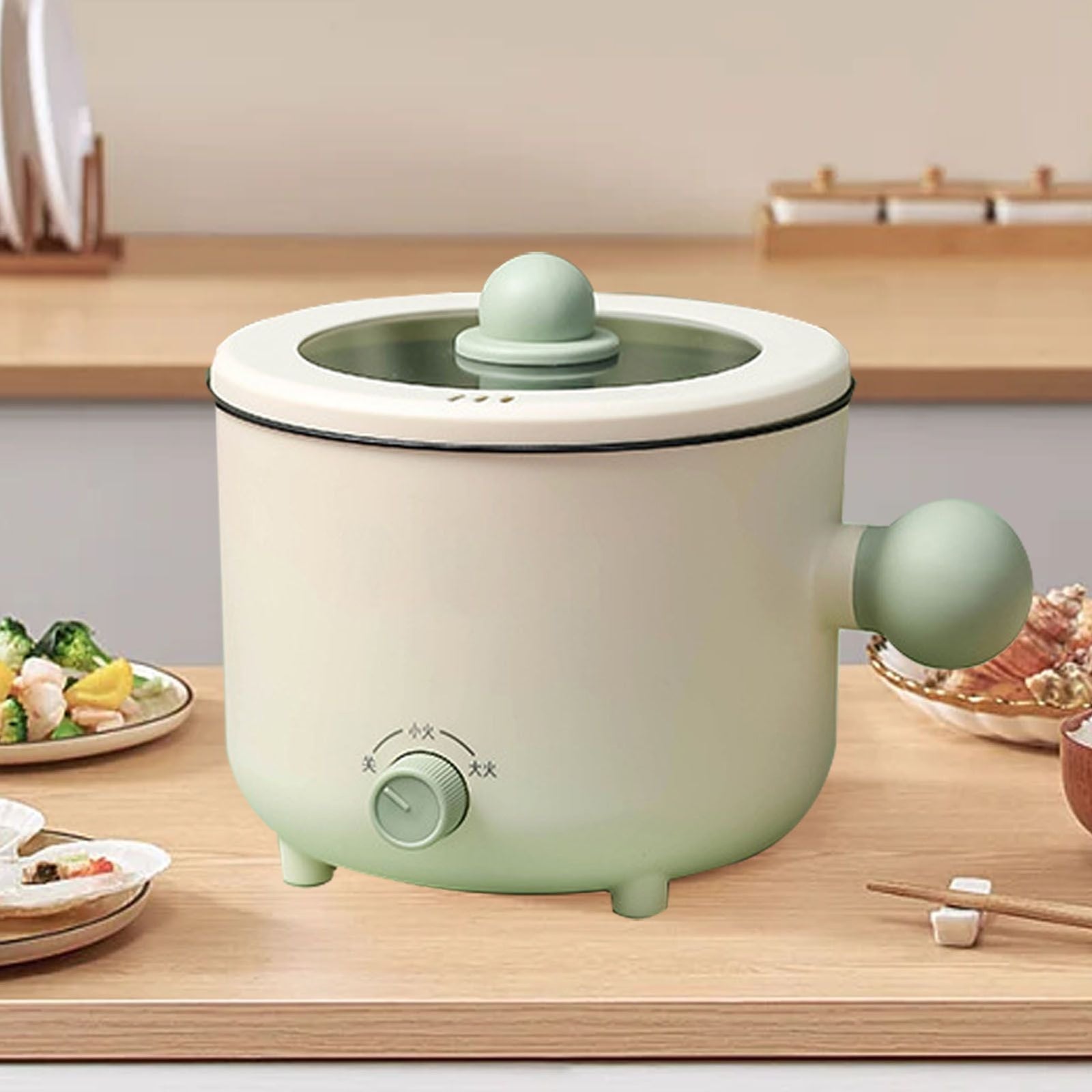 Small Electric Cooker Mini Noodle Heating Pot Multifunctional for Student Dormitory Household AU Plug