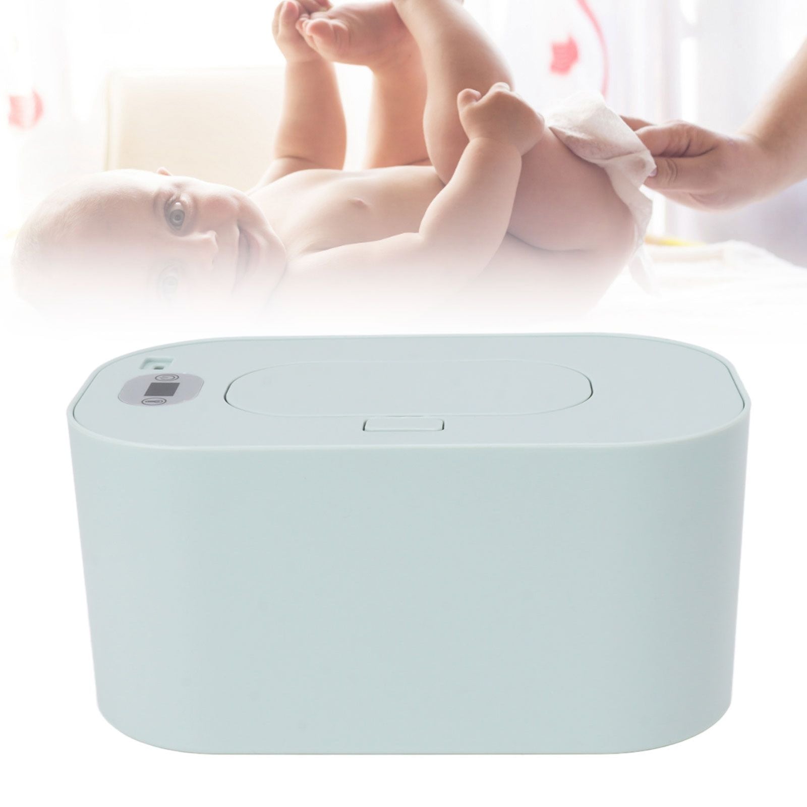 Baby Wipe Warmer USB Constant Temperature Portable Wipe Heater Temperature Adjustment Warm Keeper Dispenser 5V Green