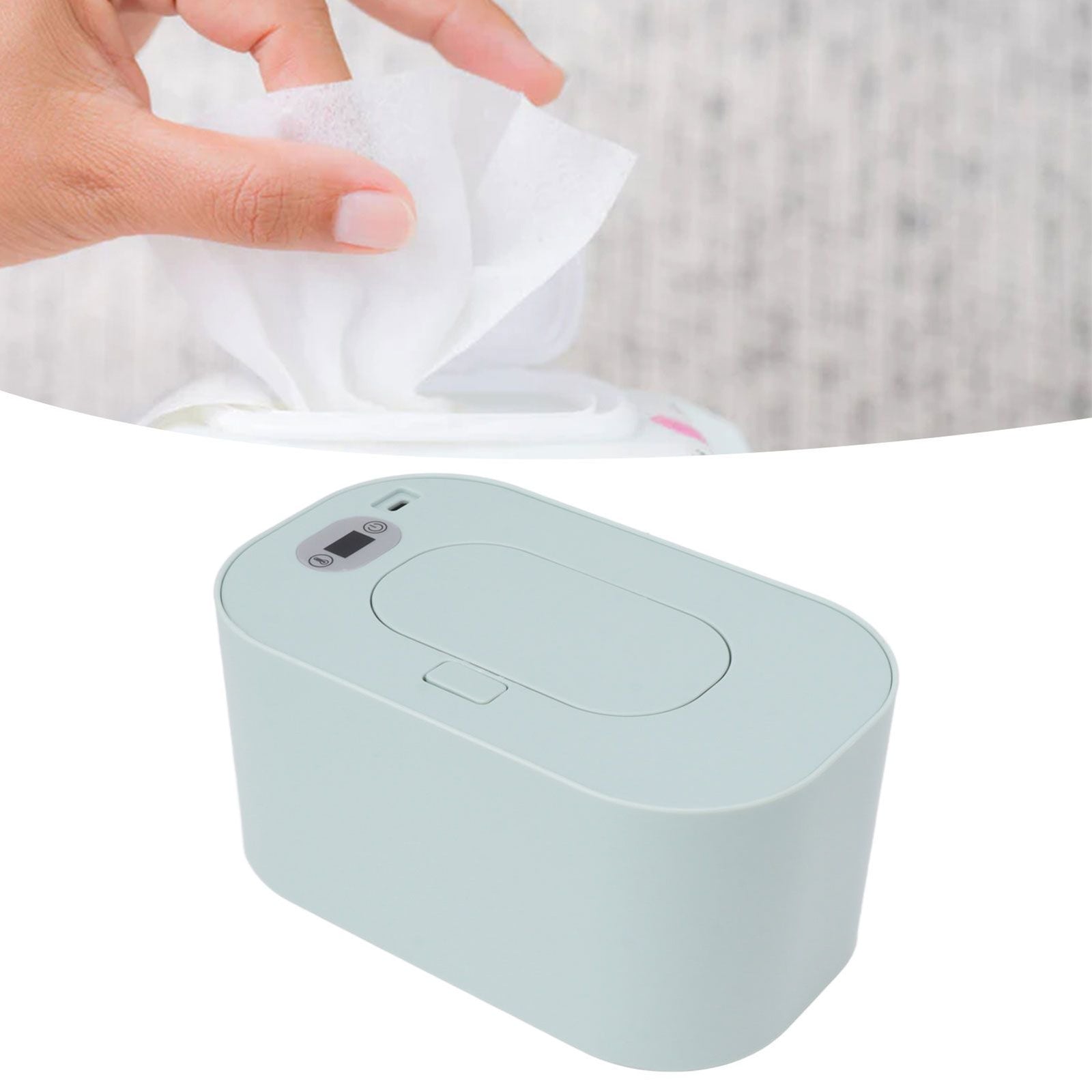 Baby Wipe Warmer USB Constant Temperature Portable Wipe Heater Temperature Adjustment Warm Keeper Dispenser 5V Green