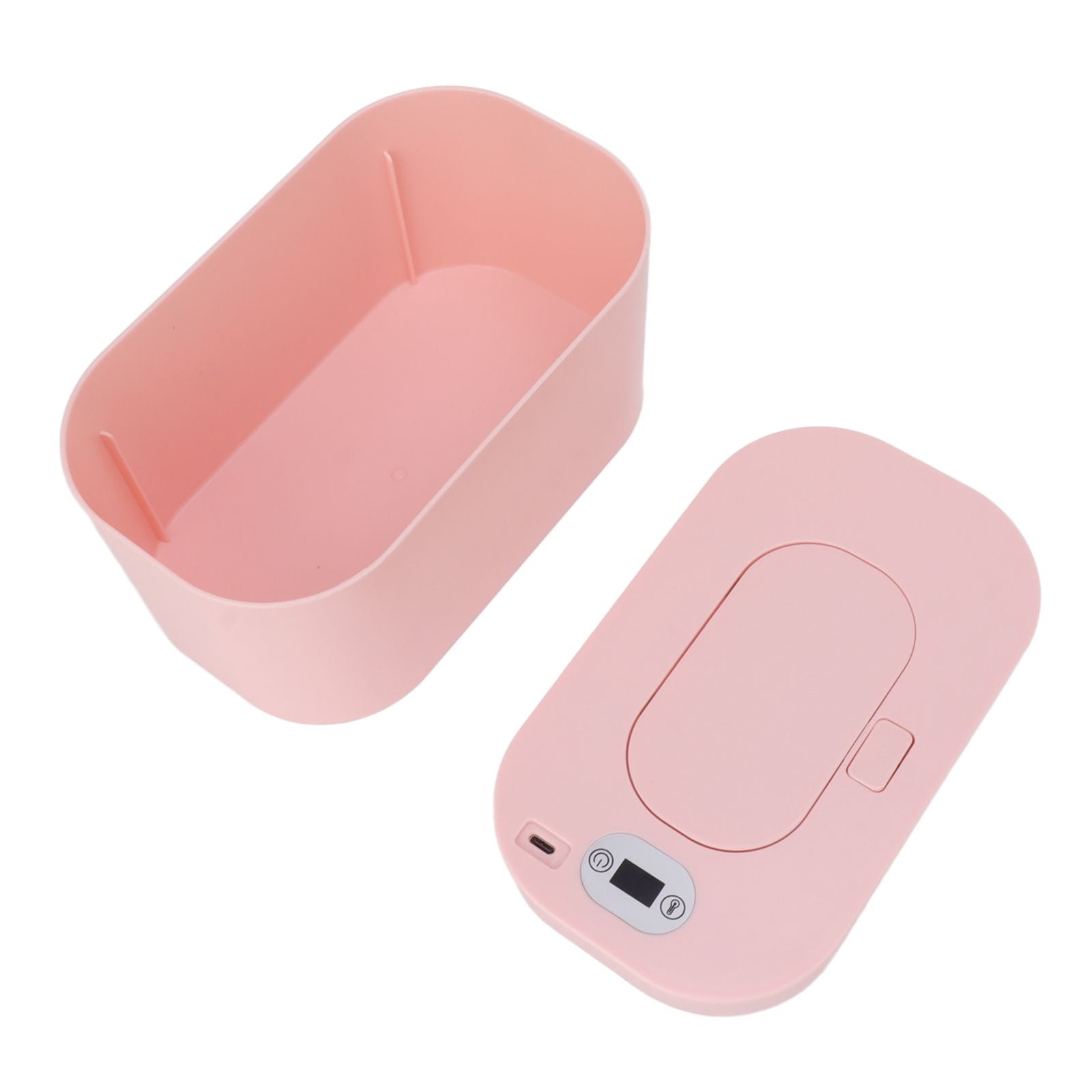 Baby Wipe Warmer USB Constant Temperature Portable Wipe Heater Temperature Adjustment Warm Keeper Dispenser 5V Pink