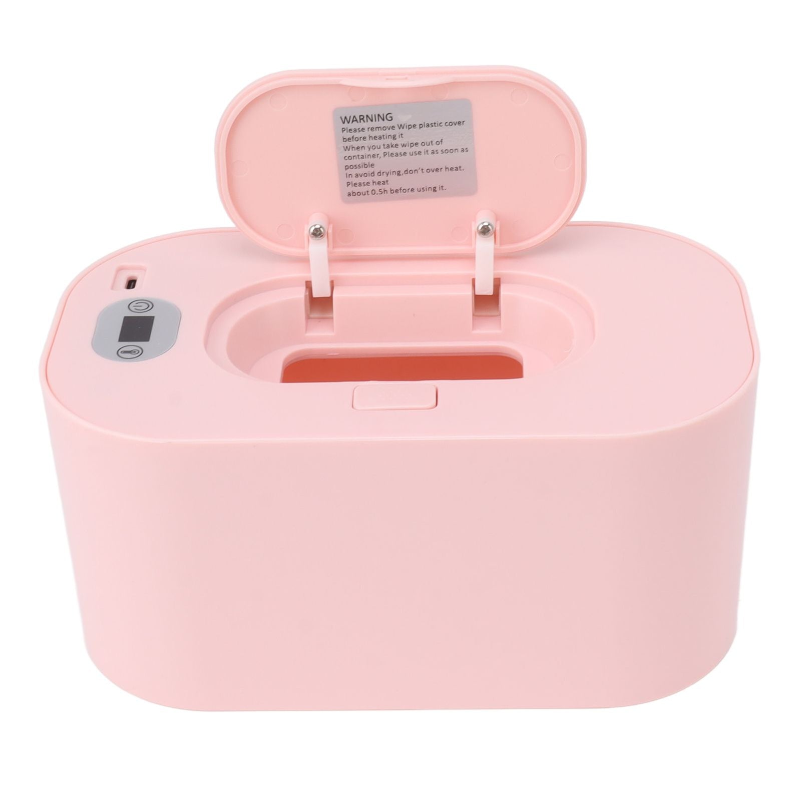 Baby Wipe Warmer USB Constant Temperature Portable Wipe Heater Temperature Adjustment Warm Keeper Dispenser 5V Pink