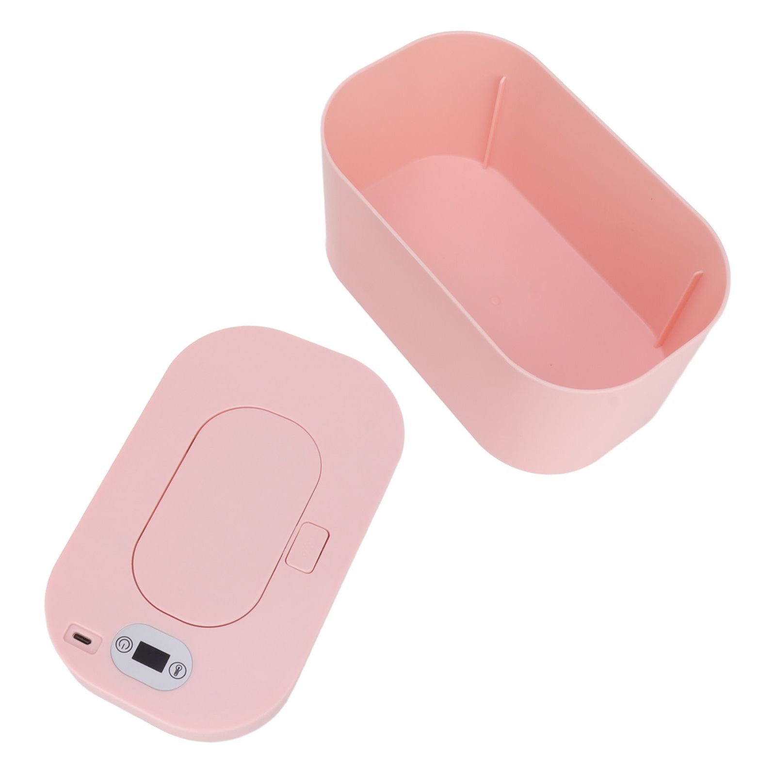 Baby Wipe Warmer USB Constant Temperature Portable Wipe Heater Temperature Adjustment Warm Keeper Dispenser 5V Pink