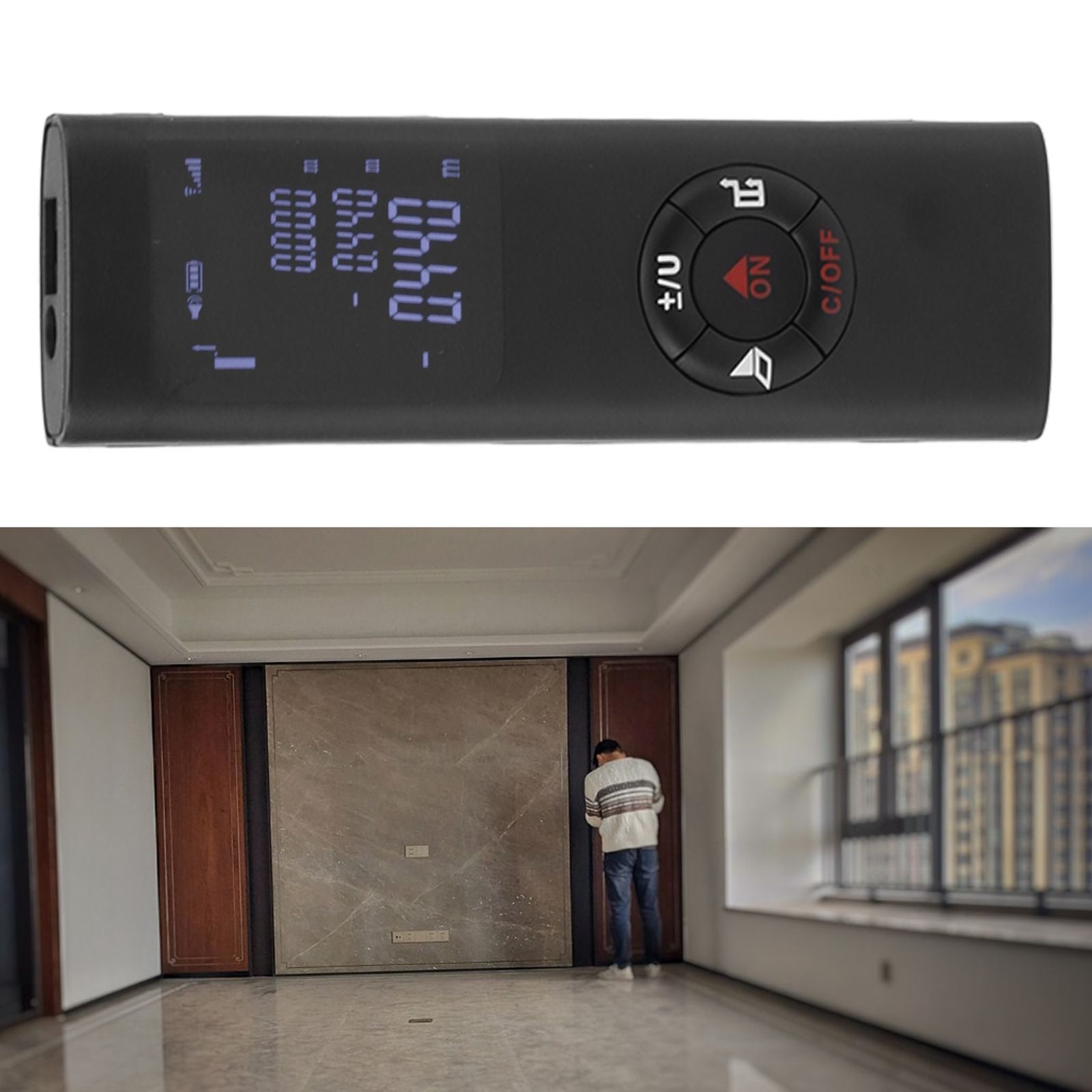 High Accuracy Handheld Laser Distance Meter Maximum Measuring Distance 40m 131ft Laser Distance Measurement Tool