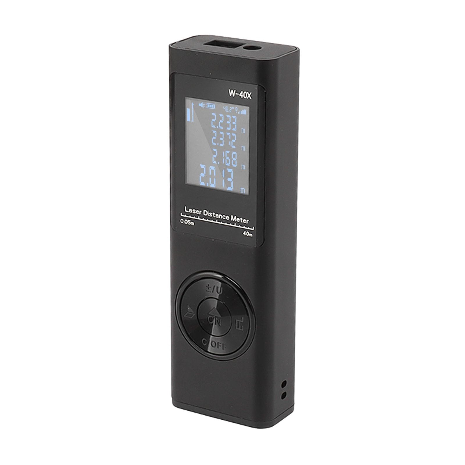 Laser Distance Meter High Accuracy Rechargeable 131ft Handheld Rangefinder with Electronic Level for Area Volume