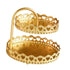 Double Layer Pastry Tray Decorative Copper Gold Biscuits Dessert Display Plate for Wedding Loving Heart