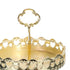 Double Layer Pastry Tray Decorative Copper Gold Biscuits Dessert Display Plate for Wedding Hollowed Out Love Heart