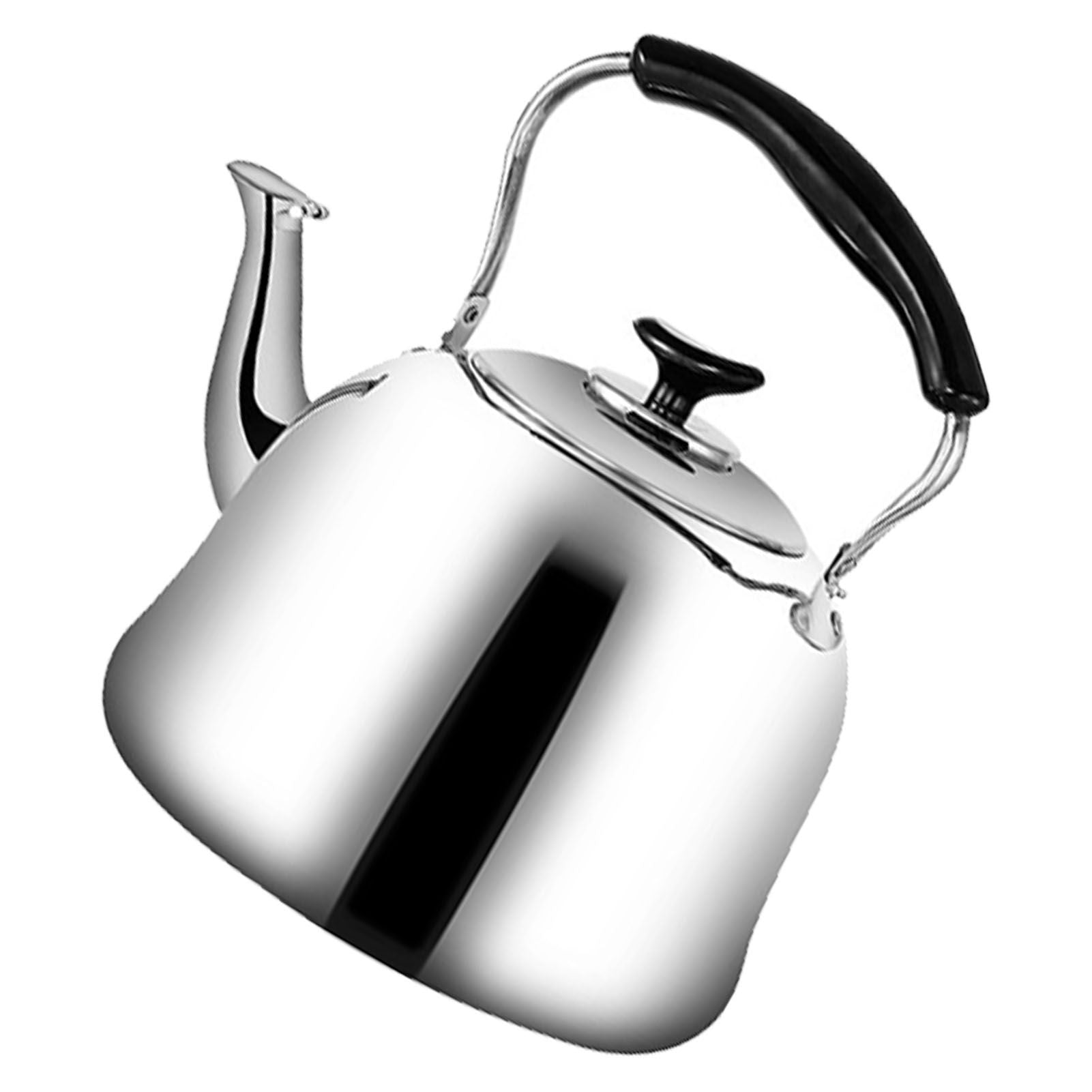 Whistling Kettle Stainless Steel Boiling Audible Alarm Large Opening Stovetop Teapot with Tea Filter 2L