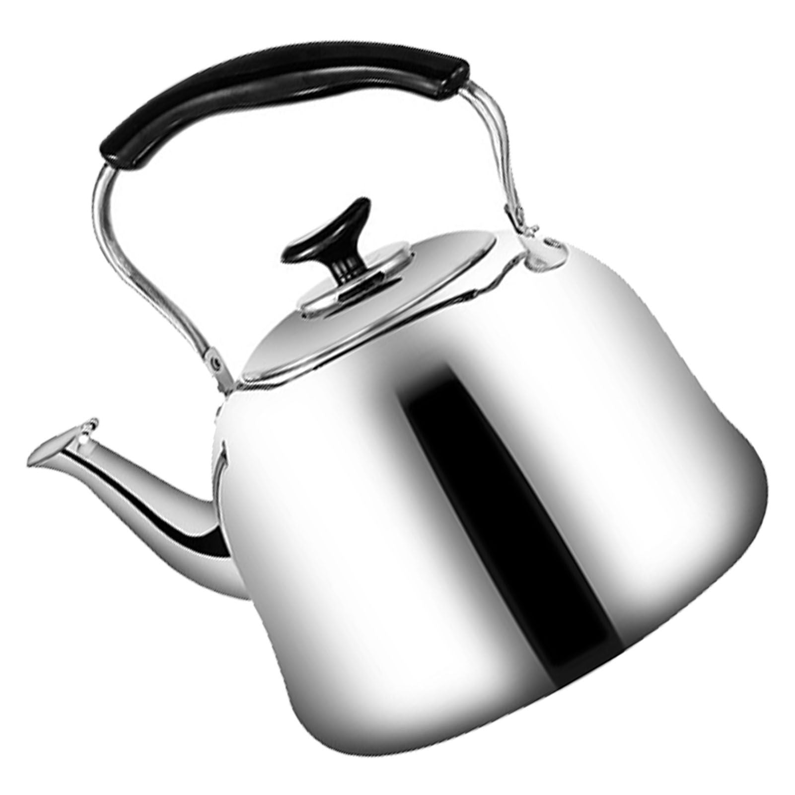 Whistling Kettle Stainless Steel Boiling Audible Alarm Large Opening Stovetop Teapot with Tea Filter 2L