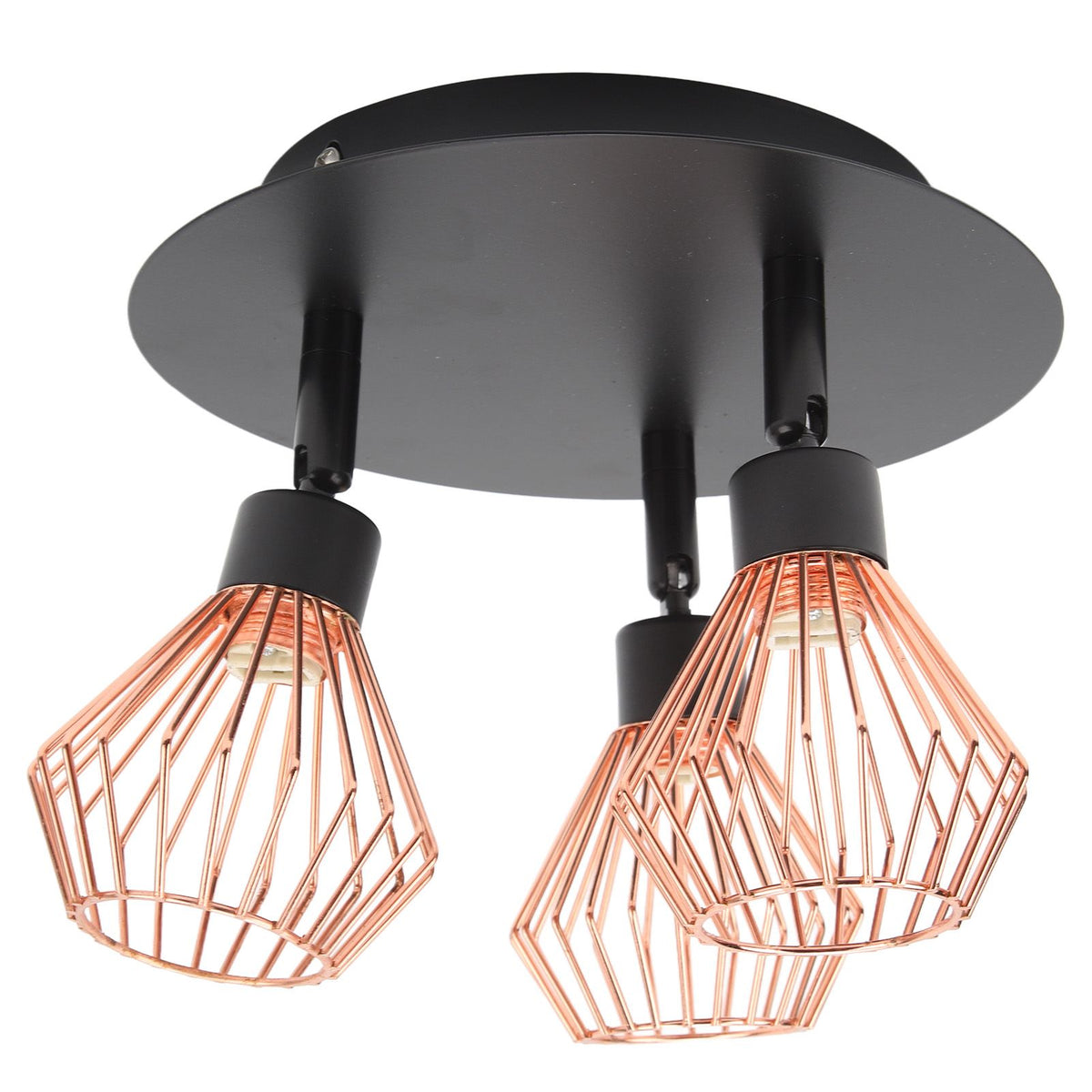 3 Light Fixtures Ceiling Mount Matte Black G9 Bulb Sockets Multi Directional Rotating Light for Farmhouse Hallway 85‑265V