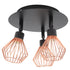 3 Light Fixtures Ceiling Mount Matte Black G9 Bulb Sockets Multi Directional Rotating Light for Farmhouse Hallway 85‑265V