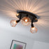 3 Light Fixtures Ceiling Mount Matte Black G9 Bulb Sockets Multi Directional Rotating Light for Farmhouse Hallway 85‑265V