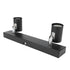 LED Track Light Two Bulb Fixed Rail with Rotating Heads Ceiling Track Light Fixtures for Kitchen Cabinet Hall