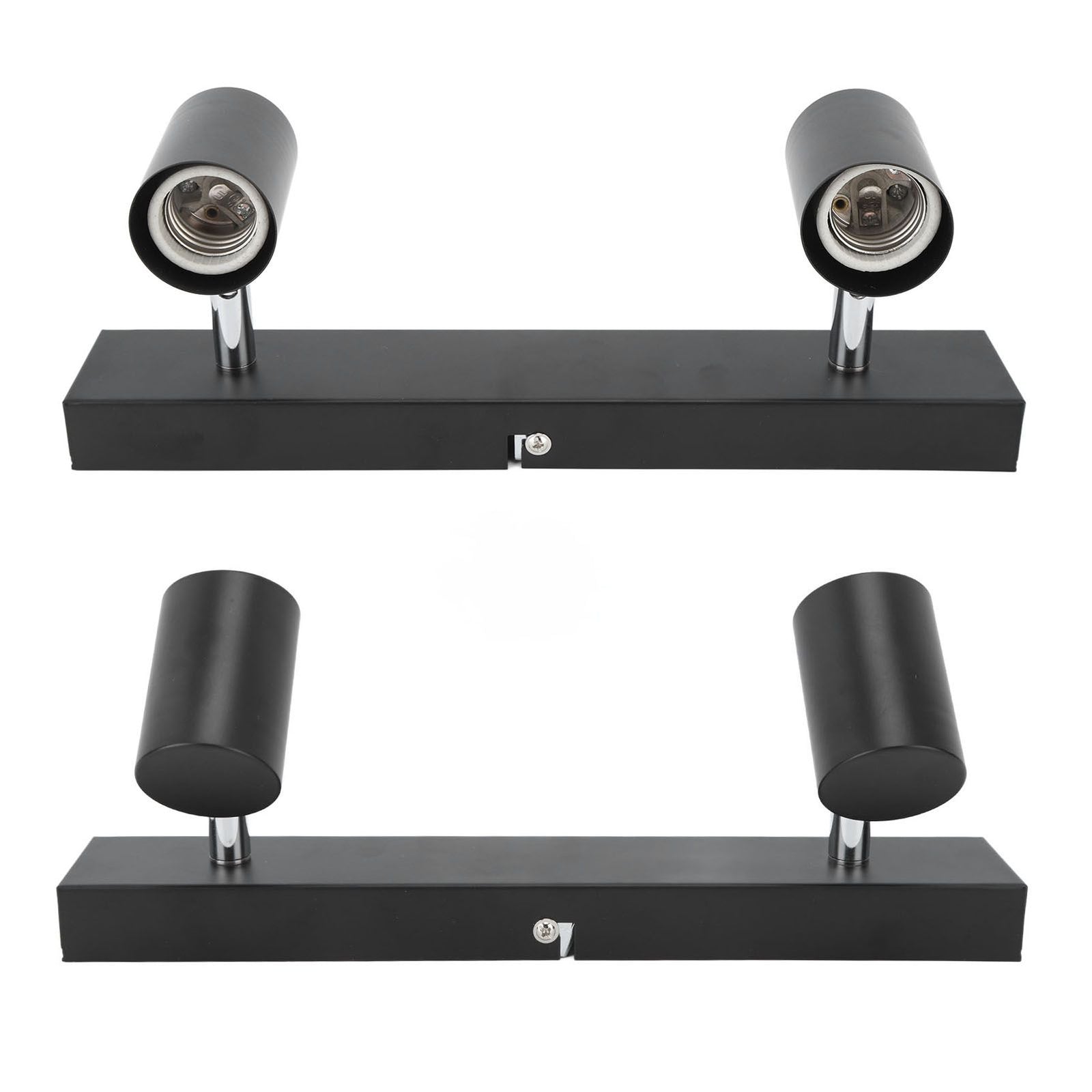 LED Track Light Two Bulb Fixed Rail with Rotating Heads Ceiling Track Light Fixtures for Kitchen Cabinet Hall