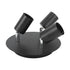 Ceiling Spotlight Holder 3 Head Rotating Lamp Base Ceiling Lamp Holder E27 Track Light Holder for Kitchen Bedroom 85‑265V