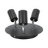 Ceiling Spotlight Holder 3 Head Rotating Lamp Base Ceiling Lamp Holder E27 Track Light Holder for Kitchen Bedroom 85‑265V