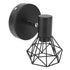 Adjustable Lamp Holder Industrial Black E14 Wall Mounted Light Bulb Holder for Bedside Reading Study Light
