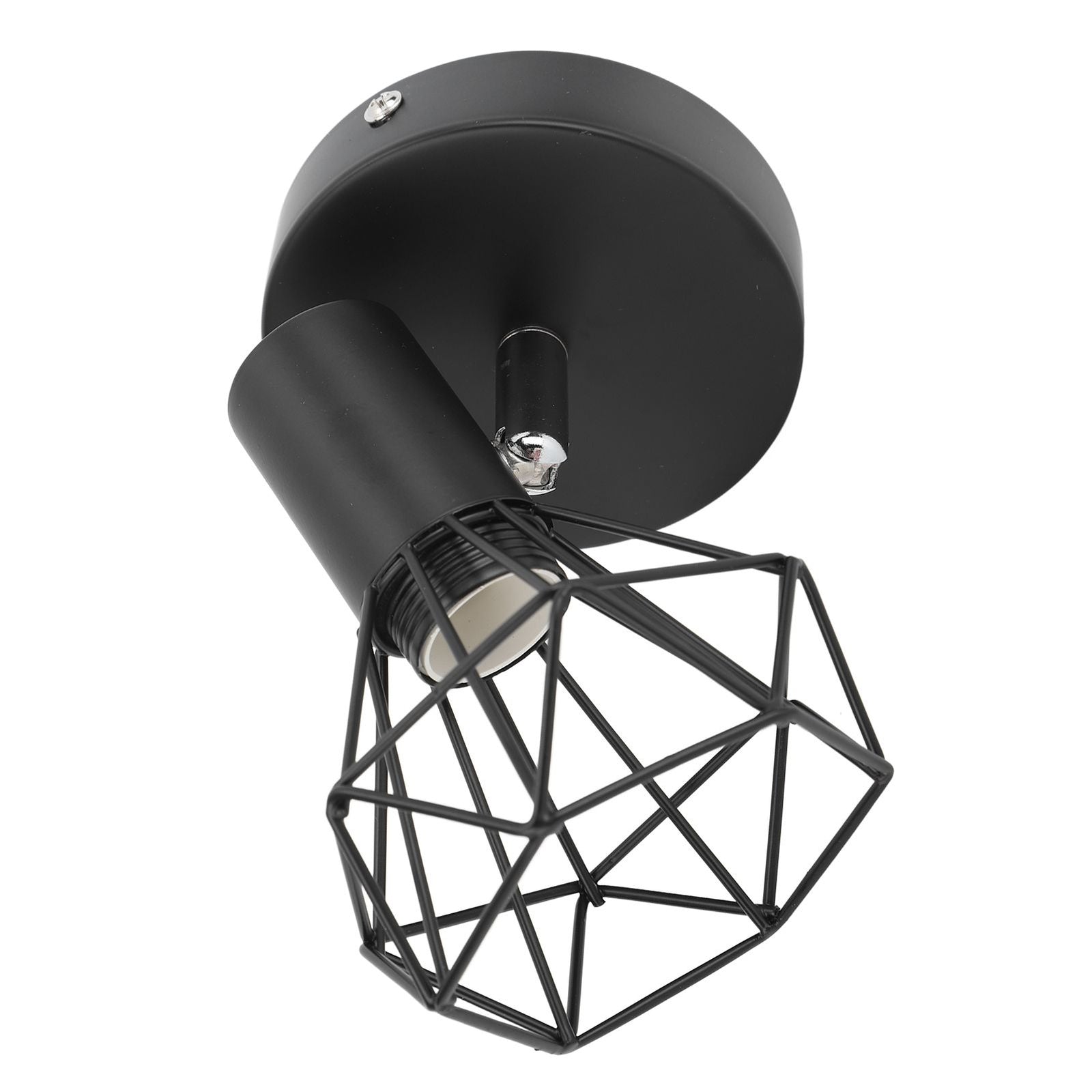 Adjustable Lamp Holder Industrial Black E14 Wall Mounted Light Bulb Holder for Bedside Reading Study Light