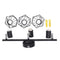 3 Light Track Lighting Kit Rotatable Heads Matte Black Finish Modern Fashionable Ceiling Spotlight 85‑265V