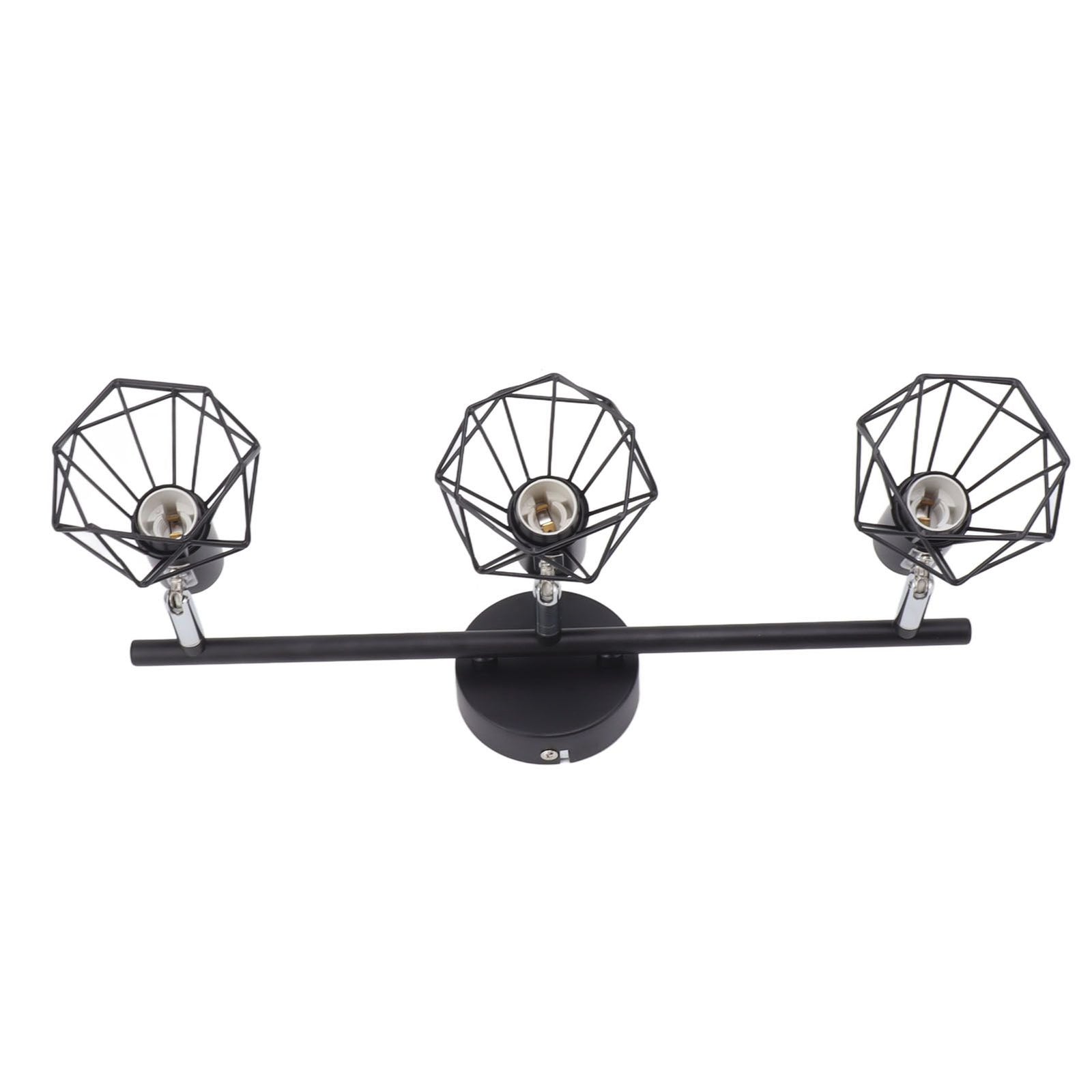 3 Light Track Lighting Kit Rotatable Heads Matte Black Finish Modern Fashionable Ceiling Spotlight 85‑265V