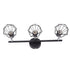 3 Light Track Lighting Kit Rotatable Heads Matte Black Finish Modern Fashionable Ceiling Spotlight 85‑265V