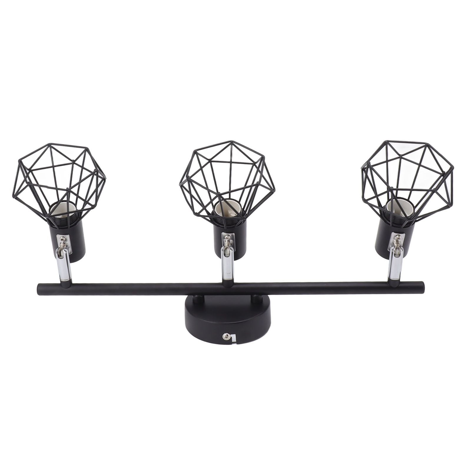 3 Light Track Lighting Kit Rotatable Heads Matte Black Finish Modern Fashionable Ceiling Spotlight 85‑265V