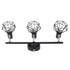 3 Light Track Lighting Kit Rotatable Heads Matte Black Finish Modern Fashionable Ceiling Spotlight 85‑265V