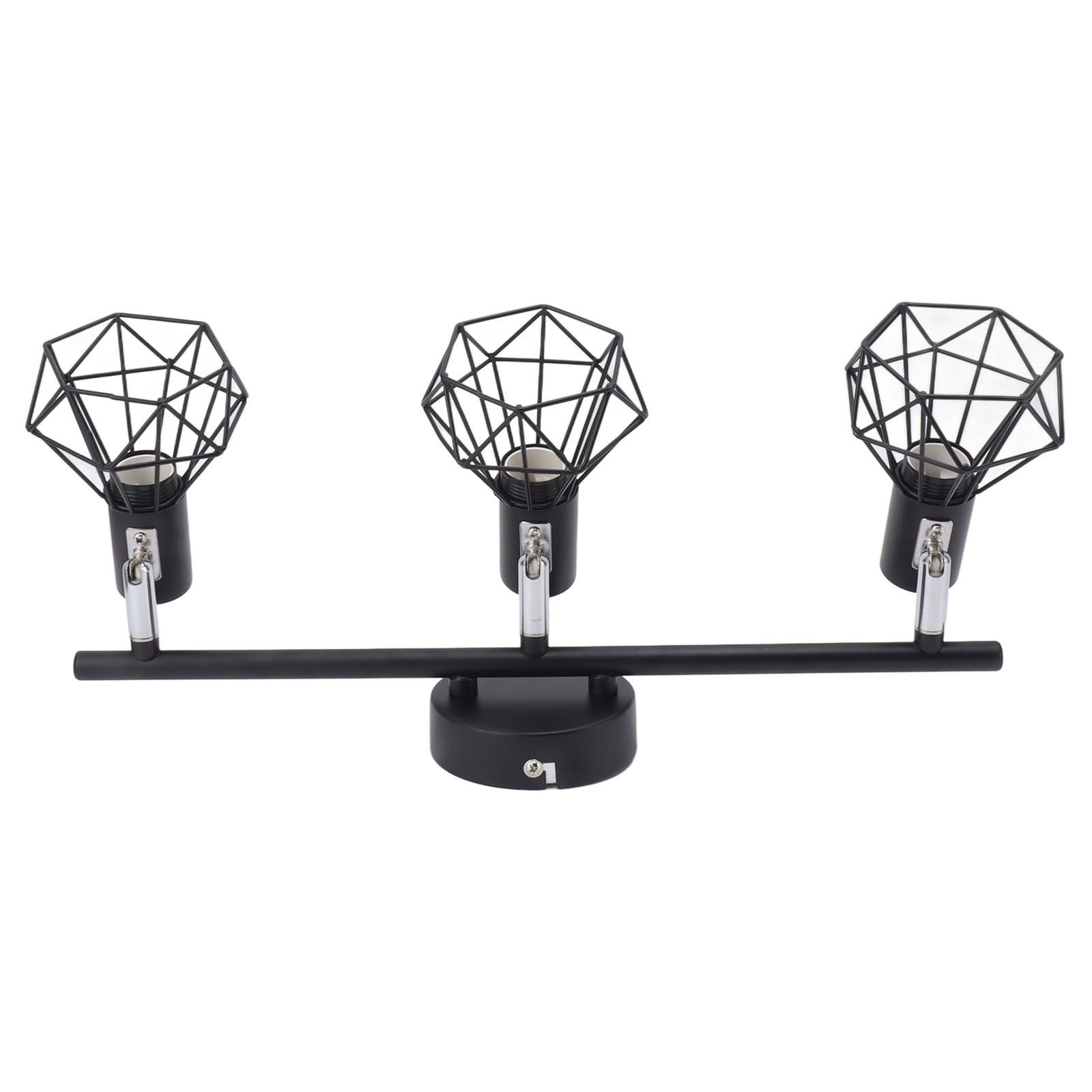 3 Light Track Lighting Kit Rotatable Heads Matte Black Finish Modern Fashionable Ceiling Spotlight 85‑265V