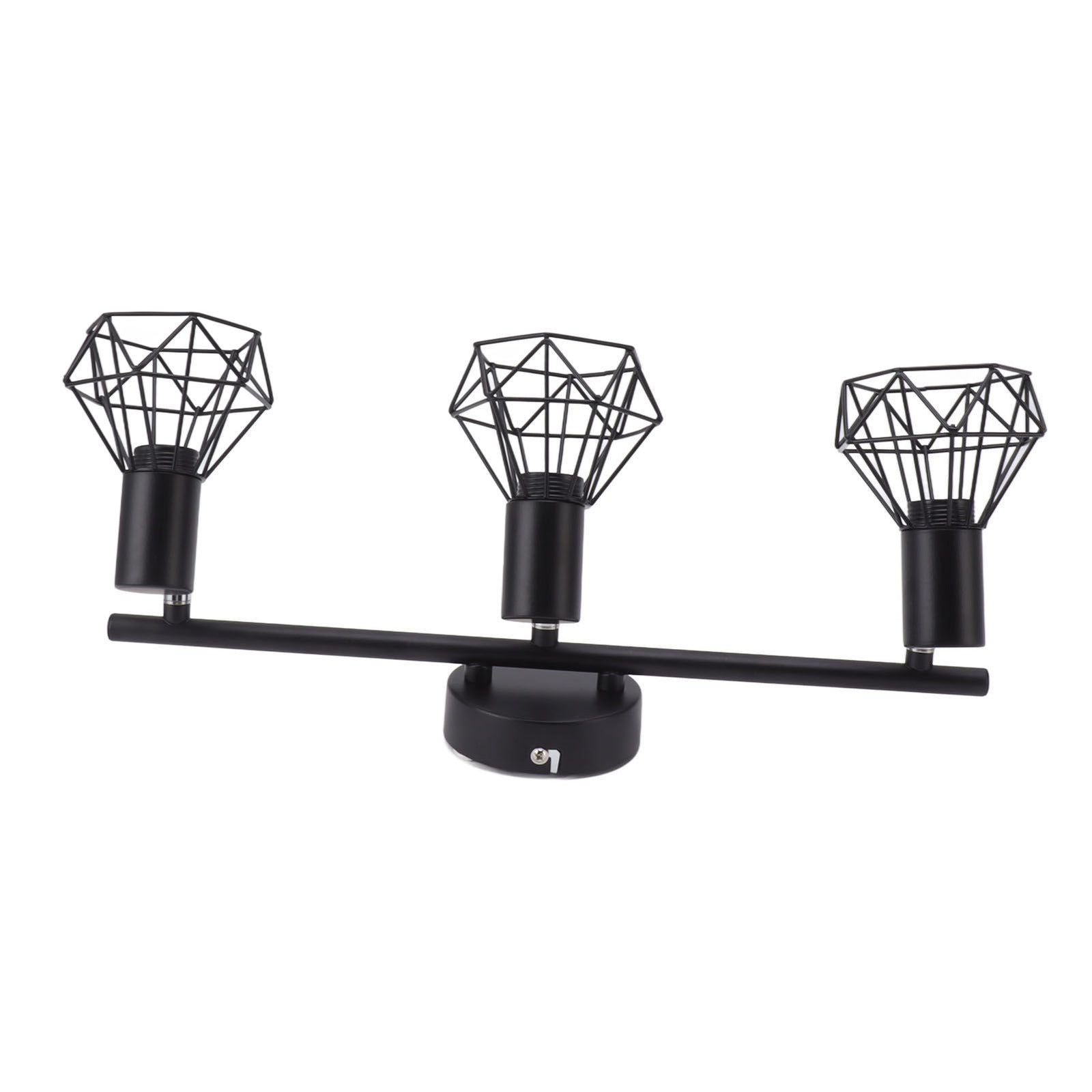 3 Light Track Lighting Kit Rotatable Heads Matte Black Finish Modern Fashionable Ceiling Spotlight 85‑265V
