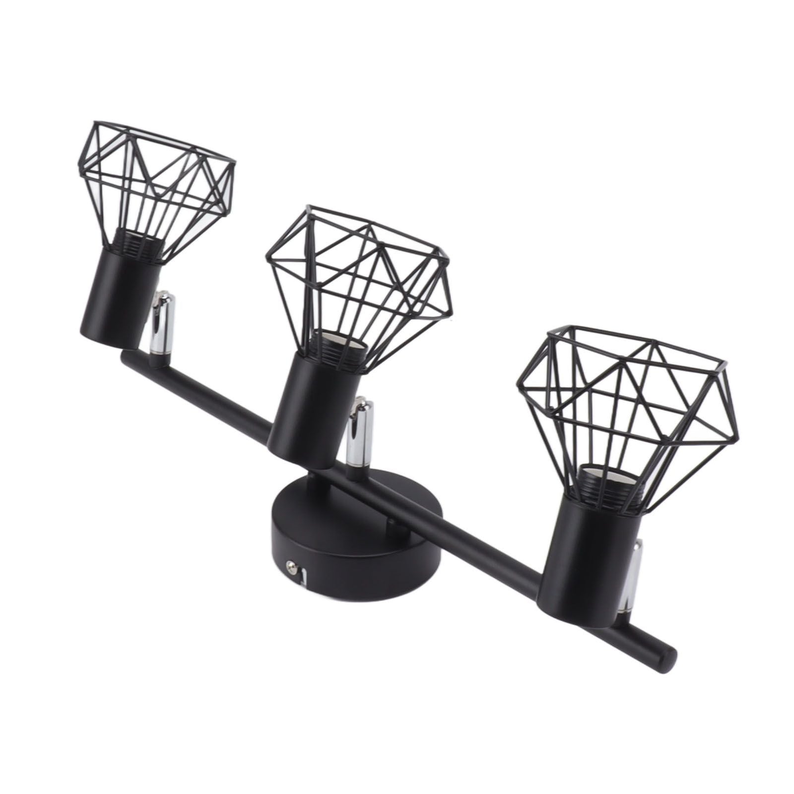 3 Light Track Lighting Kit Rotatable Heads Matte Black Finish Modern Fashionable Ceiling Spotlight 85‑265V