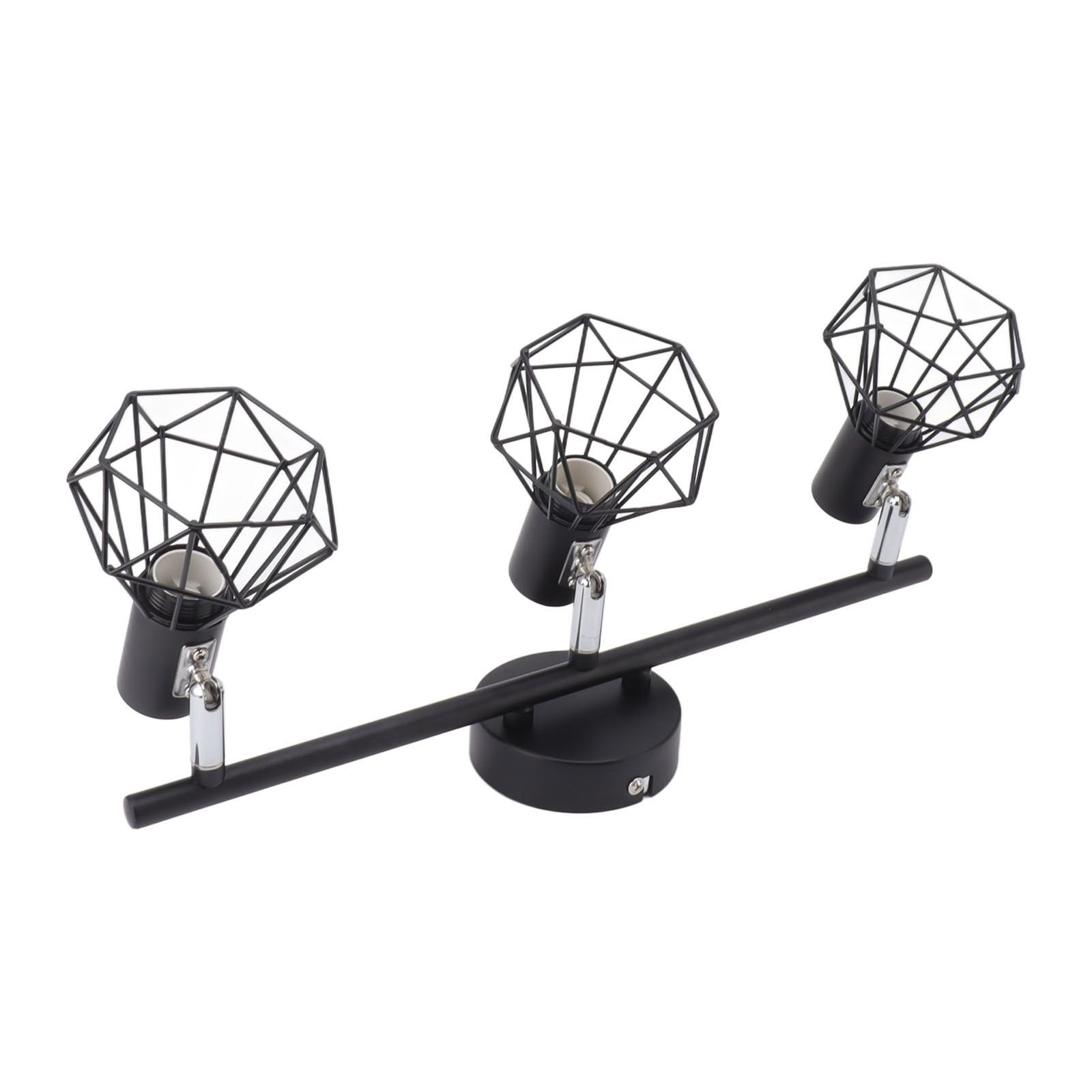 3 Light Track Lighting Kit Rotatable Heads Matte Black Finish Modern Fashionable Ceiling Spotlight 85‑265V