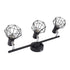 3 Light Track Lighting Kit Rotatable Heads Matte Black Finish Modern Fashionable Ceiling Spotlight 85‑265V