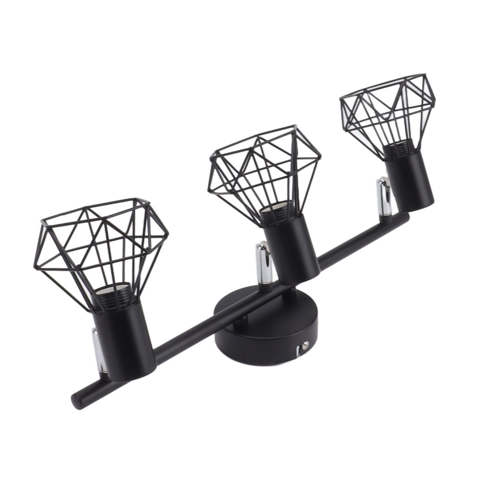 3 Light Track Lighting Kit Rotatable Heads Matte Black Finish Modern Fashionable Ceiling Spotlight 85‑265V