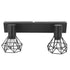 Ceiling Track Light Fixture E14 Lamp Holder Adjustable 2 Head Vintage Tracking Light Kit Hardwired Installation 85‑265V Black