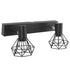 Ceiling Track Light Fixture E14 Lamp Holder Adjustable 2 Head Vintage Tracking Light Kit Hardwired Installation 85‑265V Black