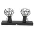 Ceiling Track Light Fixture E14 Lamp Holder Adjustable 2 Head Vintage Tracking Light Kit Hardwired Installation 85‑265V Black