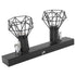 Ceiling Track Light Fixture E14 Lamp Holder Adjustable 2 Head Vintage Tracking Light Kit Hardwired Installation 85‑265V Black
