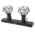 Ceiling Track Light Fixture E14 Lamp Holder Adjustable 2 Head Vintage Tracking Light Kit Hardwired Installation 85‑265V Black