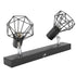 Ceiling Track Light Fixture E14 Lamp Holder Adjustable 2 Head Vintage Tracking Light Kit Hardwired Installation 85‑265V Black