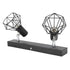 Ceiling Track Light Fixture E14 Lamp Holder Adjustable 2 Head Vintage Tracking Light Kit Hardwired Installation 85‑265V Black